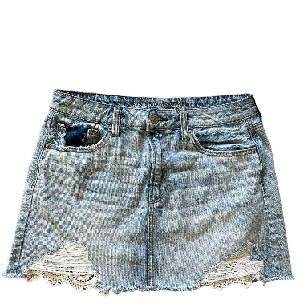 American Eagle Denim Hi-Rise Festival Mini Skirt - Size 6